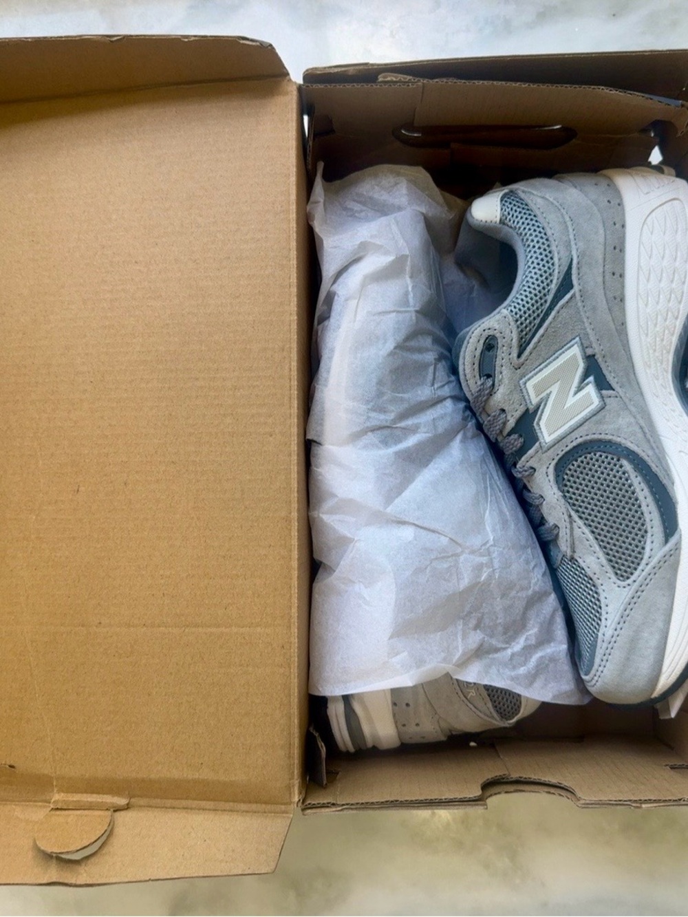 New Balance 2002R Grey Suede Mesh Sneakers Women’s 6.5 Men’s 5 NEW - Picture 10 of 11